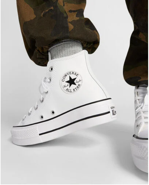 Converse - Chuck Taylor All Star Plataforma piel Blanca