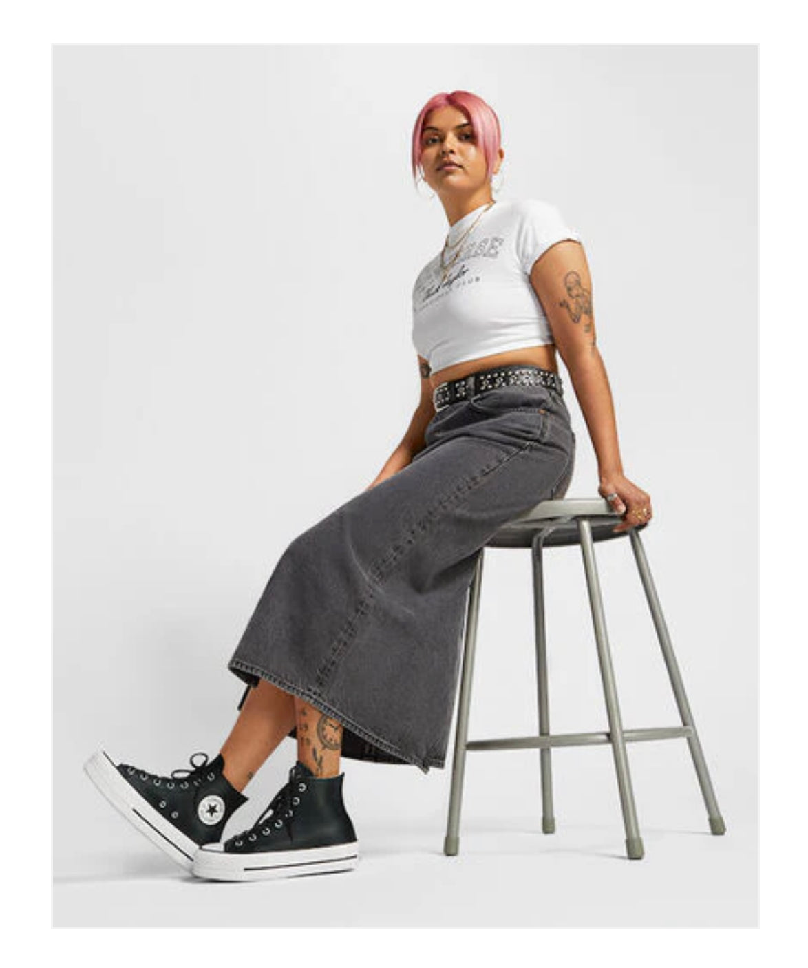 Converse - Chuck Taylor All Star Plataforma Leather Piel Negra