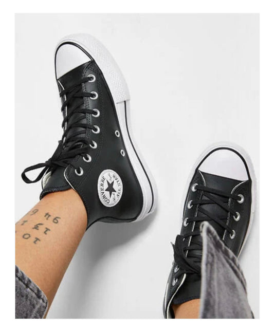 Converse - Chuck Taylor All Star Plataforma Leather Piel Negra